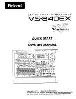 Roland V-Studio VS-840EX Owner'S Manual preview