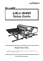 Preview for 1 page of Roland versaUV lec-540 Setup Manual