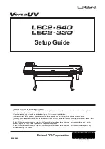 Roland VersaUV LEC2-330 Setup Manual preview