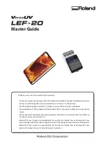 Roland VersaUV LEF-20 Master Manual предпросмотр