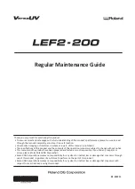 Preview for 1 page of Roland VersaUV LEF2-200 Regular Maintenance Manual