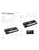 Roland Vocoder Plus VP-330 Service Notes предпросмотр