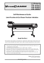 Preview for 1 page of Roland VS-300i Self Maintenance Manual