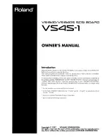 Предварительный просмотр 1 страницы Roland VS4S-1 Owner'S Manual