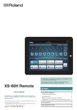 Roland XS-80H Remote Owner'S Manual preview