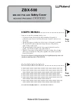 Preview for 1 page of Roland ZBX-500 User Manual