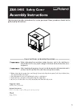 Preview for 1 page of Roland ZBX-540E Assembly Instructions Manual