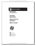 ROLATAPE RT412D Operating Instructions Manual preview