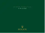 Rolex OYSTER PERPETUAL AIR-KING Manual предпросмотр