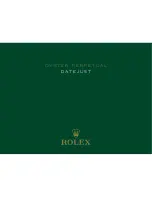 Предварительный просмотр 1 страницы Rolex Oyster Perpetual Datejust Manual