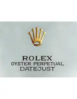 Предварительный просмотр 5 страницы Rolex Oyster Perpetual Datejust Manual