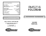 Предварительный просмотр 2 страницы Roll Music Systems RMS216 FOLCROM User Manual