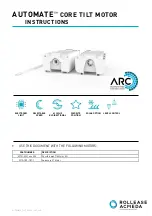 Preview for 1 page of rollease acmeda AUTOMATE MT01-4001 002 Series Instructions Manual