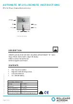 rollease acmeda RF415s Instruction Manual предпросмотр