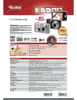 Rollei FLEXLINE 250 Datasheet предпросмотр