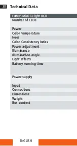 Preview for 38 page of Rollei LUMIS I-Light RGB Manual