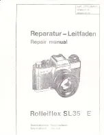 Rollei Rolleiflex SL35 E Repair Manual предпросмотр