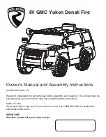 Rollplay 6V GMC Yukon Denali Fire Owner'S Manual And Assembly Instructions предпросмотр