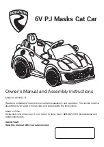 Preview for 1 page of Rollplay 6V PJ Masks Cat Car W419AC-B Owner'S Manual And Assembly Instructions