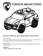 Предварительный просмотр 1 страницы Rollplay PORSCHE MACAN TURBO W416AC Owner'S Manual And Assembly Instructions