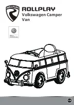 Rollplay Volkswagen Camper Van Assembly Instructions Manual preview