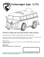 Предварительный просмотр 1 страницы Rollplay W487AC Owner'S Manual And Assembly Instructions