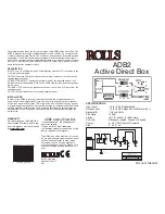 Rolls ADB2 - 3/01 Owner'S Manual preview