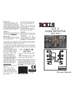 Rolls Cable Detective Cable Tester CT 1 Owner'S Manual preview