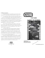 Preview for 1 page of Rolls CABLE SCANNER CS1000 Owner'S Manual