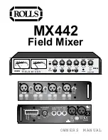 Rolls Field Mixer MX442 Owner'S Manual предпросмотр