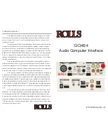 Preview for 1 page of Rolls GCI404 Owner'S Manual