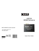 Rolls HDC39 Quick Start Manual preview