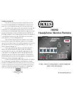 Preview for 1 page of Rolls HM59 Owner'S Manual