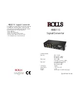 Preview for 1 page of Rolls HMB115 Quick Start Manual