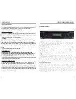 Preview for 4 page of Rolls HR72 - MANUEL 2 Quick Start Operation Manual