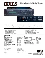 Rolls HR78 Specifications preview