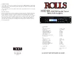 Предварительный просмотр 1 страницы Rolls HR78X Quick Start Operation Manual