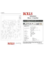 Preview for 1 page of Rolls MA2355 - MANUEL 2 User Manual