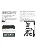 Preview for 2 page of Rolls MA254 Connection Manual