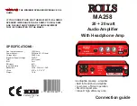 Предварительный просмотр 1 страницы Rolls MA258 Connection Manual