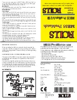 Предварительный просмотр 1 страницы Rolls MB35 PROMATCH Specifications