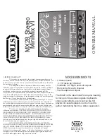 Preview for 1 page of Rolls MiniMix VI MX28 Owner'S Manual