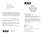 Rolls MS211 Quick Start Manual preview