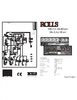 Предварительный просмотр 1 страницы Rolls MX153 Mix Mate Started Manual