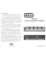 Rolls RA53b Owner'S Manual preview