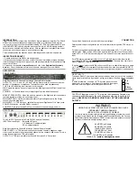 Предварительный просмотр 2 страницы Rolls RA62C Owner'S Manual