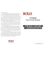 Preview for 1 page of Rolls Rack Power Module RPM26 Owner'S Manual