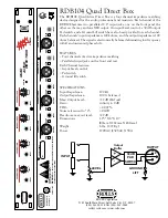 Предварительный просмотр 1 страницы Rolls RDB104 Quad Direct Box Specifications