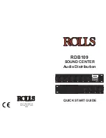 Preview for 1 page of Rolls RDB109 Quick Start Manual