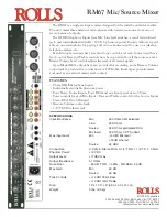 Rolls rm67 Specifications предпросмотр